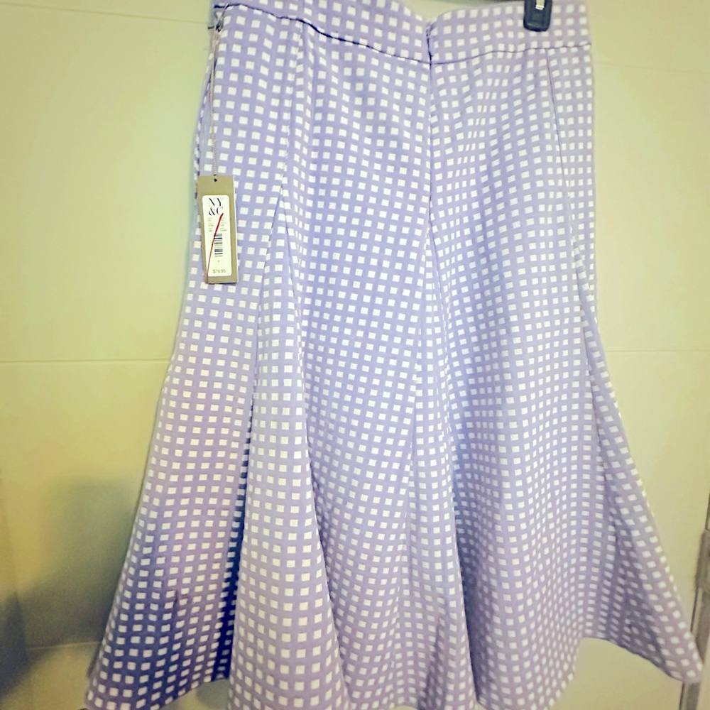 Eva Mendes from New York & Company. Never used. Lavender and White checkered.